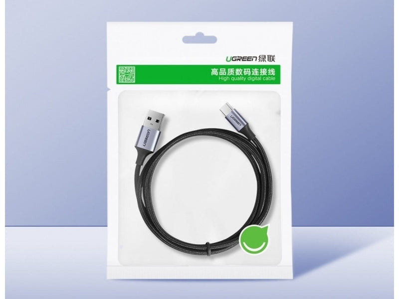 UGREEN USB-C Ladekabel QC3.0 Fast Charging 2 Meter Nylon schwarz