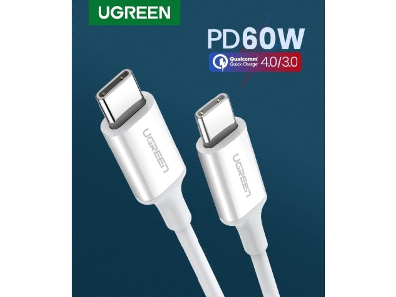 UGREEN USB-C Power Delivery QC 3.0 20V 3A 60W Ladekabel 0.5m weiss