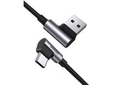 UGREEN USB-C Quick Charge 3.0 Ladekabel L-Design 0.5m titan schwarz
