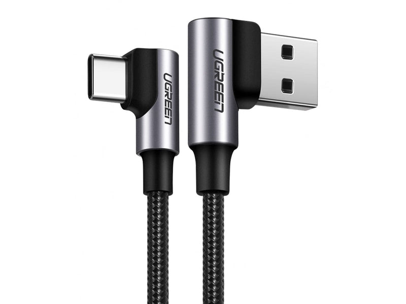 UGREEN USB-C Quick Charge 3.0 Ladekabel L-Design 2 Meter titan schwarz