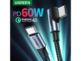UGREEN USB-C Quick Charge 4.0 Ladekabel L-Design 1.5m Nylon Titan