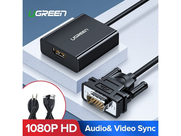 UGREEN VGA auf HDMI Adapter Konverter Kabel mit Audio Support 1080P