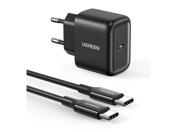 UGREEN Ladegeräte UGREEN PD Fast Charger Set 25W USB-C Power Delivery Ladegerät & Kabel 50581 6957303855810