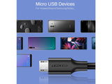 UGREEN Stabiles Micro USB Lade Kabel und USB Datenkabel 1m schwarz