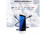 UGREEN Stabiles MicroUSB Ladekabel USB Datenkabel Nylon Alu 1m weiss