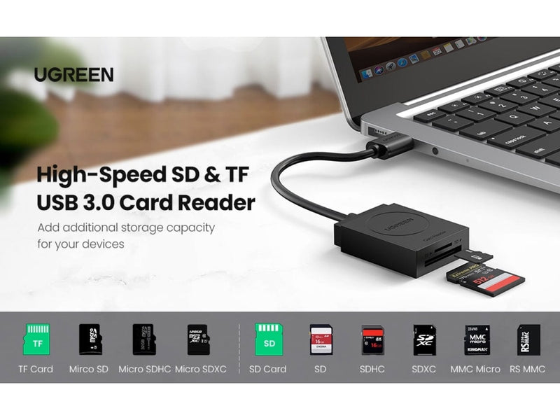 UGREEN 2-in-1 SD und Micro SDXC Cardreader USB 3.0 Kartenleser