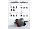 UGREEN Speicherkarten Leser UGREEN All-in-One Cardreader USB 3.0 CompactFlash SD MicroSD Sony MS 30333 6957303833337