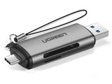 UGREEN Smartphone USB-C Cardreader 2-in-1 für SD MicroSD Karten OTG