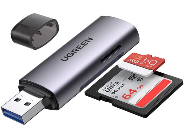 UGREEN Speicherkarten Leser UGREEN USB 3.0 Multifunction Card Reader für SD und MicroSD Karten 60723 6957303867233